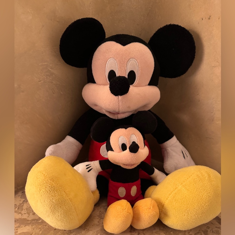 2 Disney Mickey Mouse Bean Plush Mickey Mouse Stuffed Animal